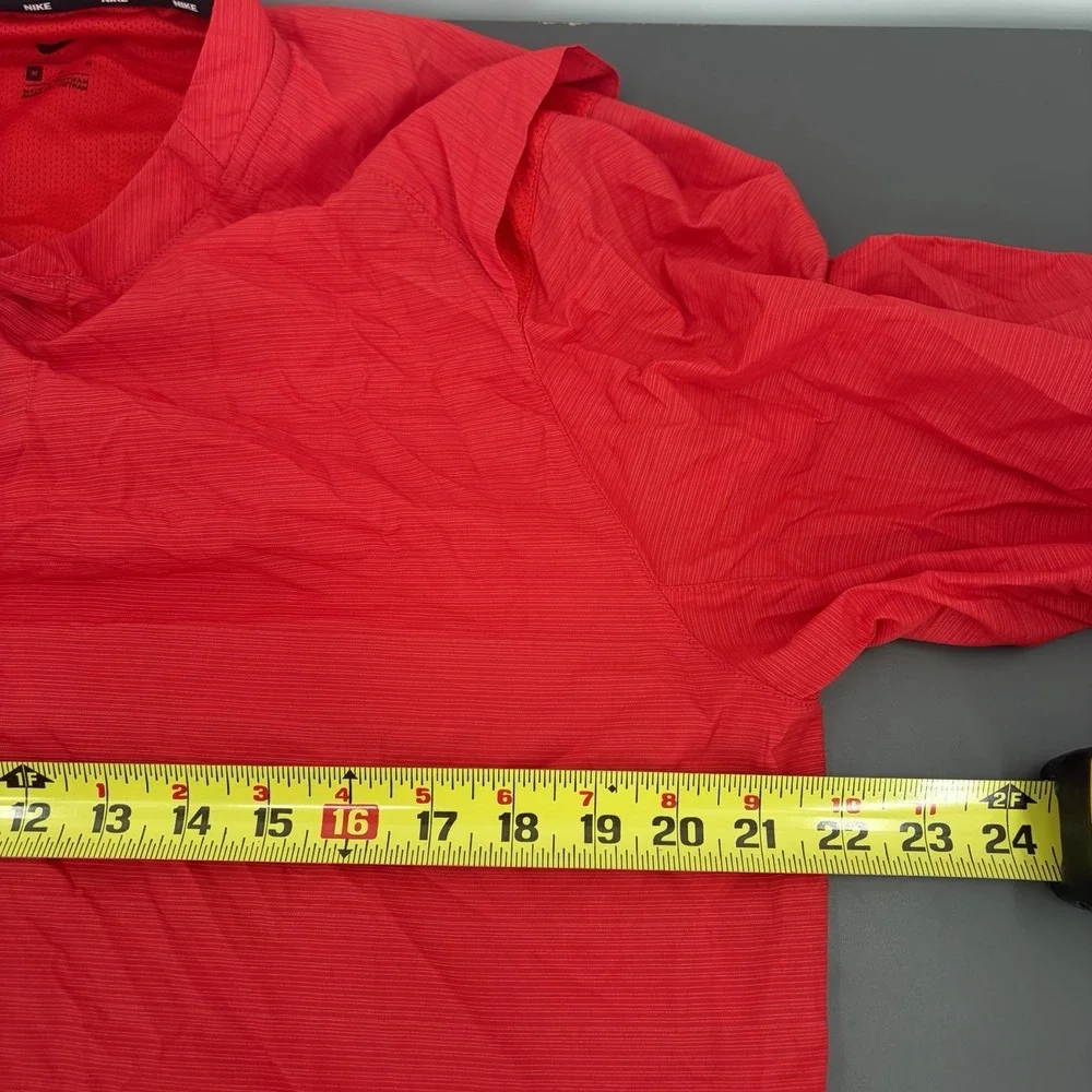 Nike Baseball Wind Shirt Mens M Pullover Long Sleeve Red Gray Jacket Embroidered